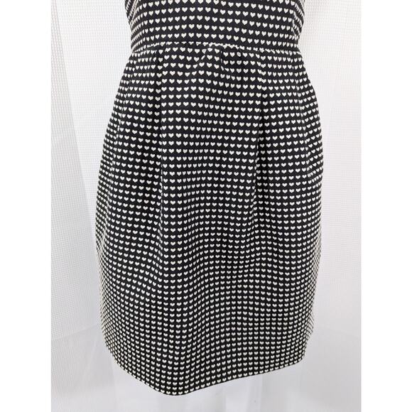 RACHEL ROY! TINY HEART WEAVE! BLACK, CREAM STRAPLESS DRESS, GOWN! POCKETS! SZ 8 - Picture 4 of 9